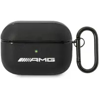 Mercedes AMG Leather Big Logo-etui for AirPods Pro - svart