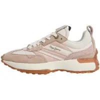 Pepe Jeans for woman. PLS600065 Lucky Printy pink sneakers (36), Fabric, Flat, Laces, Casual