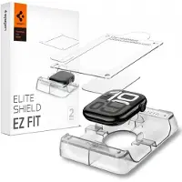 Spigen Elite Shield "EZ FIT" Hybrid Glass 2-PACK for Apple Watch 10 (42MM) - Klar
