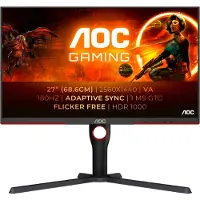 AOC Spillskjerm Q27G3XMN /BK/27/VA /2560 x 1440 piksler/ 16:9/ 1 ms /700 cd/m² /Sort/ 180 Hz/ 2024-modell