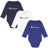 Champion Body I/e - 3-pack - Blå/Hvit/Svart - - 74/80 - Langermet Body
