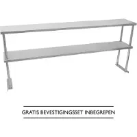 KuKoo dobbelthylle i stål 1800 mm