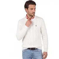 Ralph Lauren for man. 710775885033 Cotton jersey in white ecru knitted jersey (M), Casual