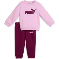 Puma Essentials Minicats Fleece Tracksuit Toddlers, Shop, Mauve Glow, 2-4M