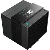 DeepCool ASSASSIN IV VC VISION - Prosessorkjøler - med LCD thermometer, display - (for: LGA2066, LGA2011-3, LGA2011, LGA1700, LGA1200, LGA1151, LGA1150, LGA1155, AM4, AM5) - 120 mm/140 mm - svart