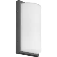 LCD Utendørs LED-vegglampe 039, stål, grafittfarget