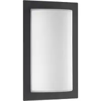 LCD Utendørs LED-vegglampe Luis, grafitt, glass, stål
