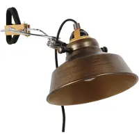 Mexlite Vegglampe Nove, bronse, metall, kabel, støpsel, E27