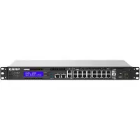 Qnap QGD-1600P - Switch - smart - 4 x 10/100/1000 (PoE++) + 10 x 10/100/1000 (PoE+) + 2 x Gigabit SFP (PoE+)-kombinasjon - rackmonterbar - PoE++ (370 W)