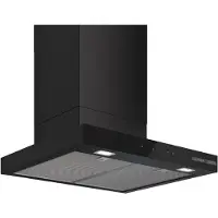 Bosch Serie | 6 DWB67DN60 - Panser - skorsteinsflat - bredde: 59.8 cm - dybde: 50 cm - ekstraksjon og resirkulasjon (-) - med intern motor - mattsvart