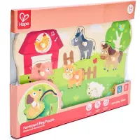 Hape Puslespill - Tre - 9 Brikker - Bondegård - - OneSize - Puslespill