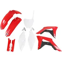 Ufo Honda Crf 250r/450r 2018-2021 Hokit119f-999 Fork Protectors & Plastsett