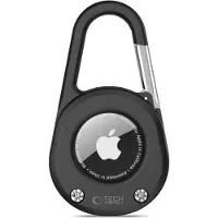 Tech-Protect Slidelock Carabiner Keychain Case for Apple AirTag 1/2 - Black