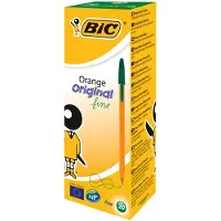 BIC Orange - Kulepenn - grønn - oljebasert blekk - 0.8 mm - fin (en pakke 20)