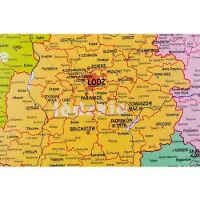 Zachem Desk Pad - Administrativt kart over Polen
