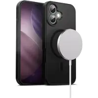 Crong Hybrid Frost MAG Cover - MagSafe iPhone 17 Case (Black)
