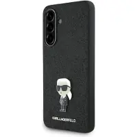 Karl Lagerfeld Fast glitter Ikonik Logo metallnålveske for Samsung Galaxy A36 - Svart