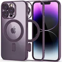 Tech-Protect iPhone 14 Pro MagShine-deksel - MagSafe-kompatibelt - Lilla / Klar
