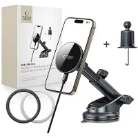 Tech-Protect mm15W-V10 Magnetic MagSafe Car Mount for Cockpit / Windshield / Air Vent - Black