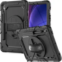Tech-Protect Samsung Galaxy Tab S9/S9 FE/S10 FE/S10 Lite Solid360 Hybrid-deksel med stropp - Svart