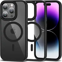 TechProtection iPhone 15 Pro Magmat Deksel - MagSafe-kompatibel - Gjennomskinnelig Svart