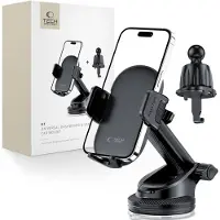Tech-Protect V7 biltelefonholder for cockpit/luftventil - svart