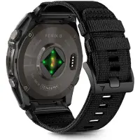 Tech-Protect nylonrem til Garmin Fenix 5X / 5X PLUS / 6X / 6X PRO / 7X / 8 (51 mm) - Svart