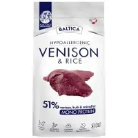 BALTICA Næringsstoffhypoallergenisk Hjort Med Ris Hundefôr For Mellomstore Raser 3 Kg