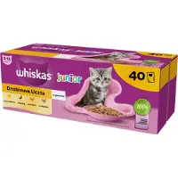 Whiskas Våt kattefôr Gal Junior Fjærkre 40x85g