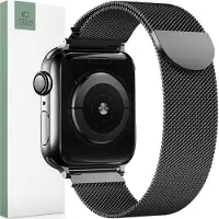 TechProtection Apple Watch Series 9/8/SE (2022)/7/SE/6/5/4/3/2/1 Milanese Reim - Svart