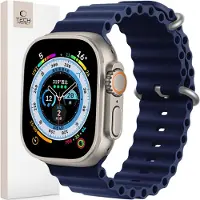 Tech-Protect Apple Watch Ultra 2/Ultra/9/8/SE (2022)/7/SE/6/5/4 Iconband Pro TPU Reim - 49mm/45mm/44mm/42mm - Midnattsblå