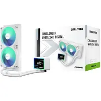 Asrock Challenger 240 Digital ARGB kjølesystem 1-pakk, hvit, 120 mm