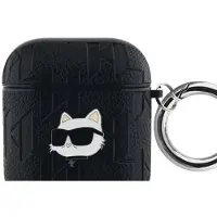 Karl Lagerfeld Monogram Choupette Head-etui for AirPods 1 / 2 - svart