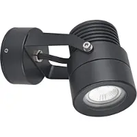 LCD Utendørs veggspot 5119, svart, Ø 7 cm, metall, IP54, GU10