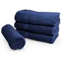 Borg Økologisk håndkle - 100% GOTS-sertifisert bomull - Badehåndkle 70x140 cm - Navy
