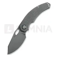 Kunwu Knives Padre - Stonewashed - Titanium foldekniv, Diamond Texture