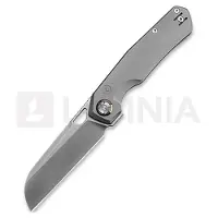 Kunwu Knives TAO Sheepsfoot - Satin - Titanium foldekniv, Orange Peel Texture