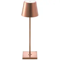 Sigor Nuindie LED oppladbar bordlampe, USB-C, bronse, IP54, dimbar