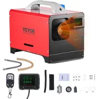 Vevor Diesel Luftvarmer, 12-24V 5-8KW, Hurtigoppvarmende Diesel Parkeringsvarmer med Fjernkontroll og Svart LCD-bryter, Lavt støynivå, Forvarmingsfunksjon, For RV, Lastebil, Campingvogn, Varebil, Båt