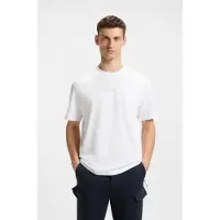Boss green for man. 50519368 White casual t-shirt (L), Cotton, Short sleeve