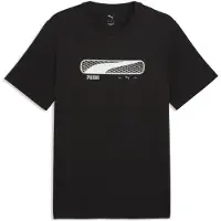 Puma Sport Logo Play Tee Men, Men, Black, M