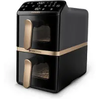 Philips 4000 Series NA462 - Dobbel luftfrityr - 10 liter - 2.75 kW - svart/mørkegrå