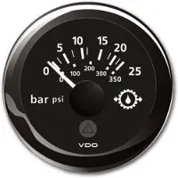 VDO 10-184 Ohm Olje Manometer 0-25bar