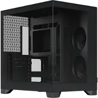Fractal Design Pop 2 Vision - Mid tower - utvidet ATX (E-ATX) - sidepanel med vindu (herdet glass) - ingen strømforsyning (ATX) - svart - USB/lyd