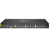 HP HPE Aruba 6100 48G Class4 PoE 4SFP+ 370W Switch - Switch - Styrt - 48 x 10/100/1000 (PoE+) + 4 x 1 Gigabit / 10 Gigabit SFP+ - side til side-luftflyt - rackmonterbar - PoE+ (370 W)