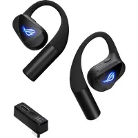 Asus ROG Cetra - True wireless-hodetelefoner med mikrofon - åpent øre - Bluetooth / 2,4 GHz radiofrekvens - aktiv støydemping - svart