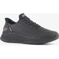 SKECHERS for woman. 117740 Slip-Ins: BOBS Squad 4 - Key Look black Sneakers (39), Flat, Laces, Casual