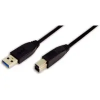 Logilink 3m USB 3.0, 3 m, USB A, USB B, USB 3.2 Gen 1 (3.1 Gen 1), Hankjønn/hankjønn, Sort