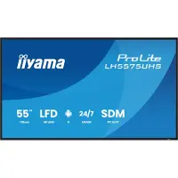Iiyama ProLite LH5575UHS-B2AG - 55 Diagonalklasse (54.6 synlig) LED-bakgrunnsbelyst LCD-skjerm - intelligent skilting - med innebygd mediespiller, SDM Slot PC - 4K UHD (2160p) 3840 x 2160 - svart (ka