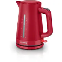 Bosch TWK3M124, 1,7 l, 2400 W, Rød, Plast, Vannivåindikator, Overopphetingsbeskyttelse